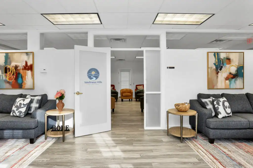 Large group room entrance at Wellness Hills.