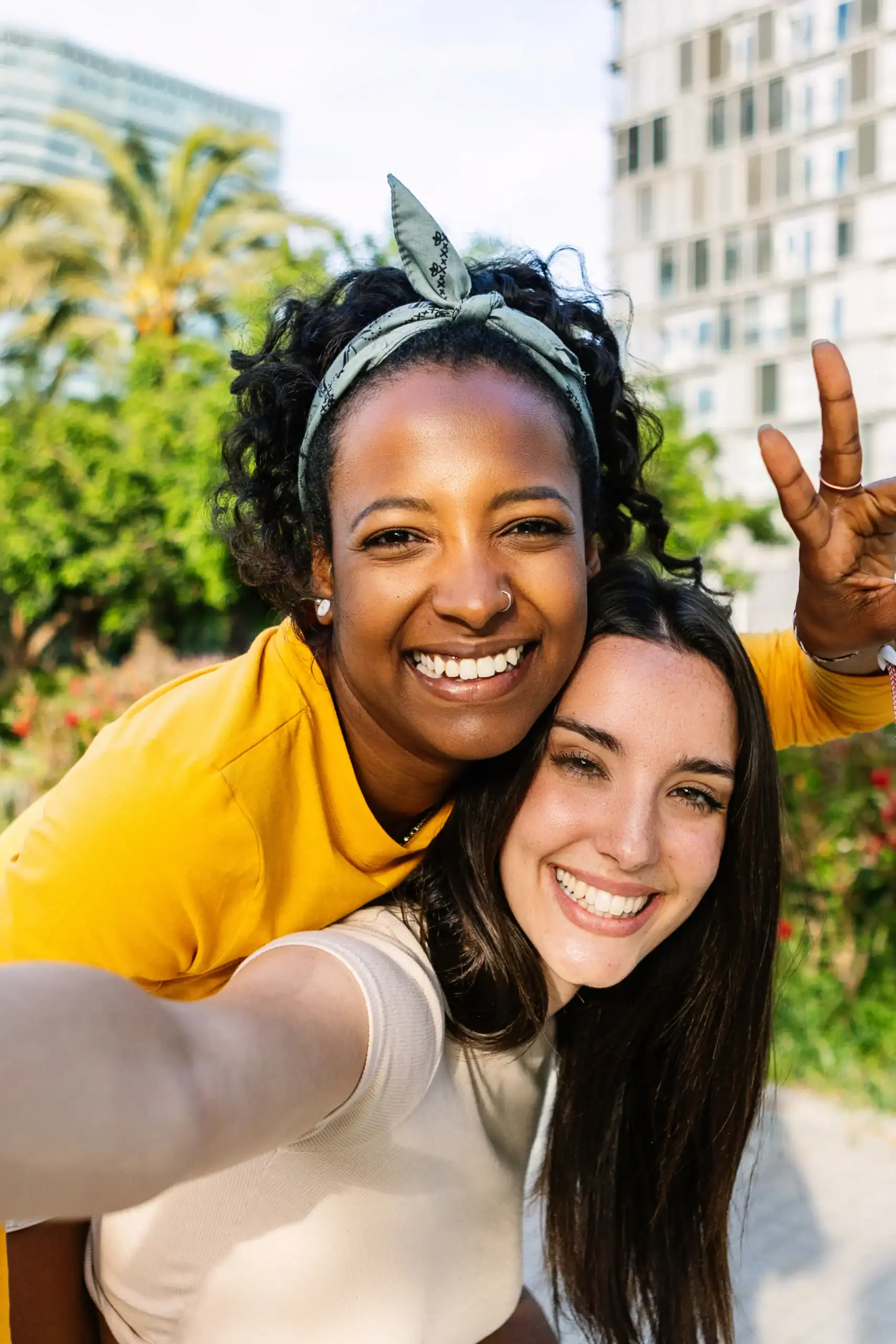 Friends supporting each other during mental health recovery