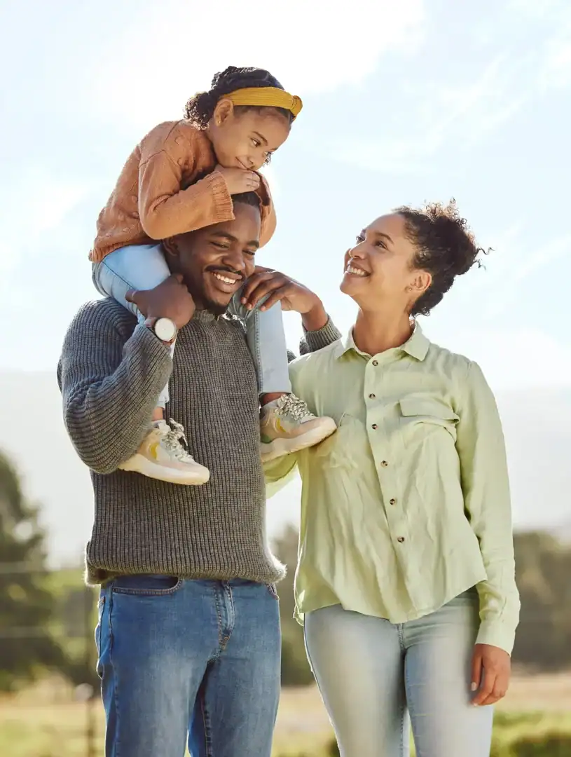Family spends time together outdoors while supporting a loved one in mental health recovery.