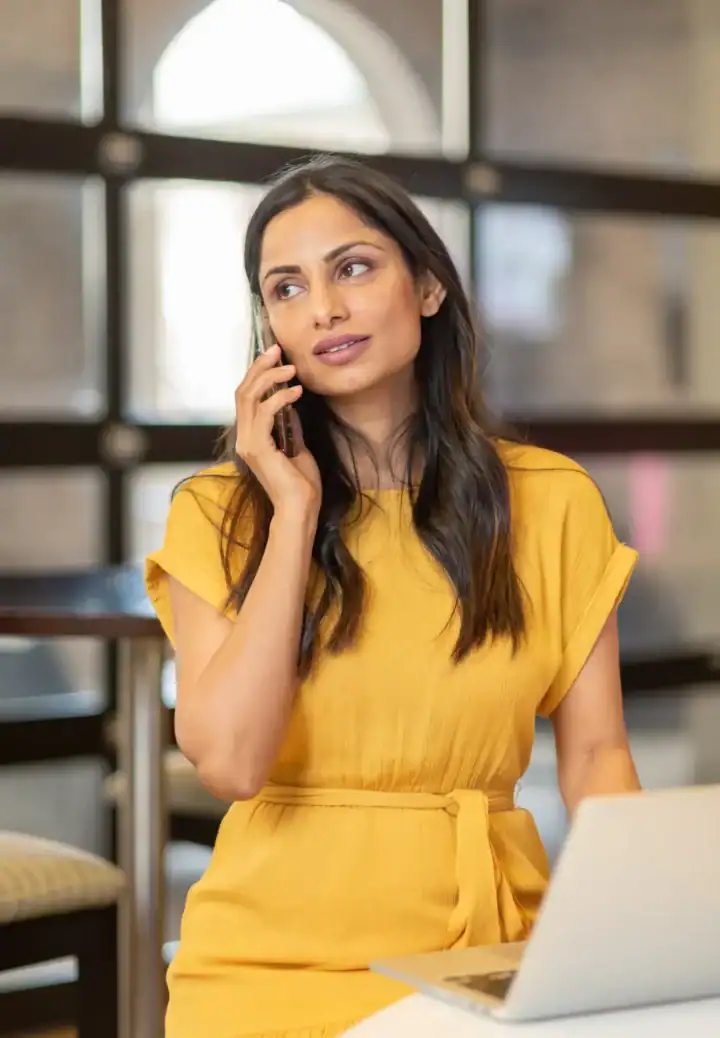 Woman calling to verify her insurance benefits for mental health treatment.
