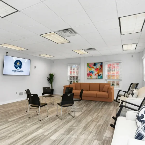 Intensive outpatient group therapy room at Wellness Hills Mental Health Treatment.