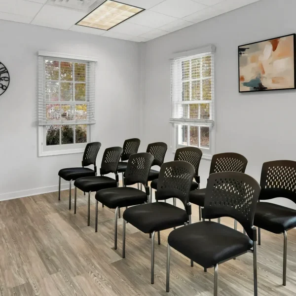 Small group room with chairs at Wellness Hills.