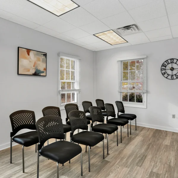 Small group room with chairs at Wellness Hills.