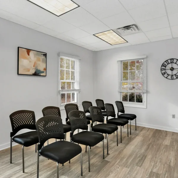 Small group room with chairs at Wellness Hills.